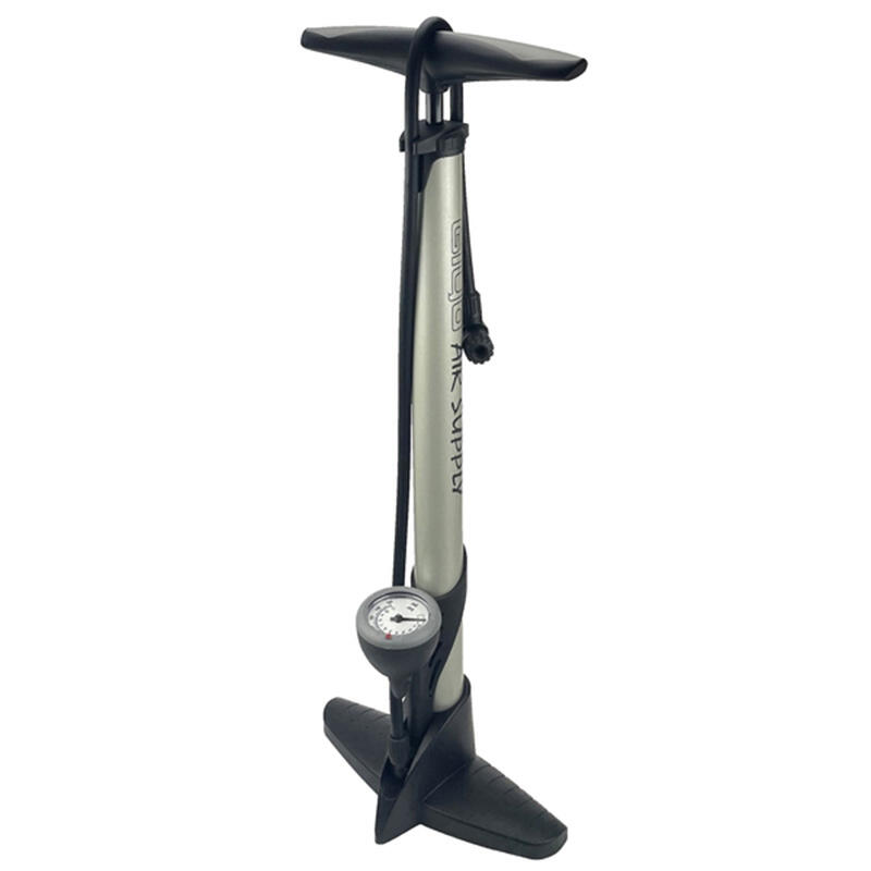 Pompka rowerowa Giyo GF-33P warsztatowa, stalowa, z manometrem