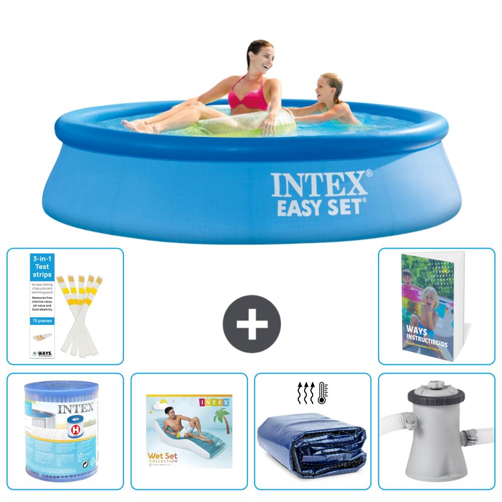 INTEX Basen Easy Set Okrągły - 244x61 cm - 7-częściowy S173