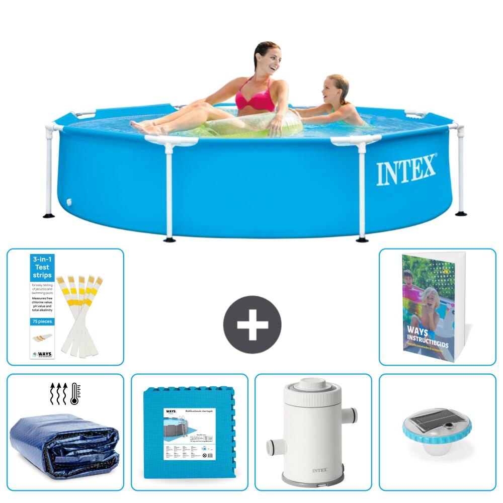INTEX Basen ze stelażem Okrągły - 244x51 cm - 7-częściowy S152