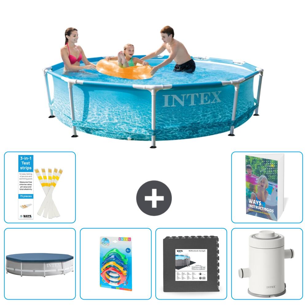 INTEX Basen ze stelażem Okrągły - 305x76 cm - 7-częściowy S143