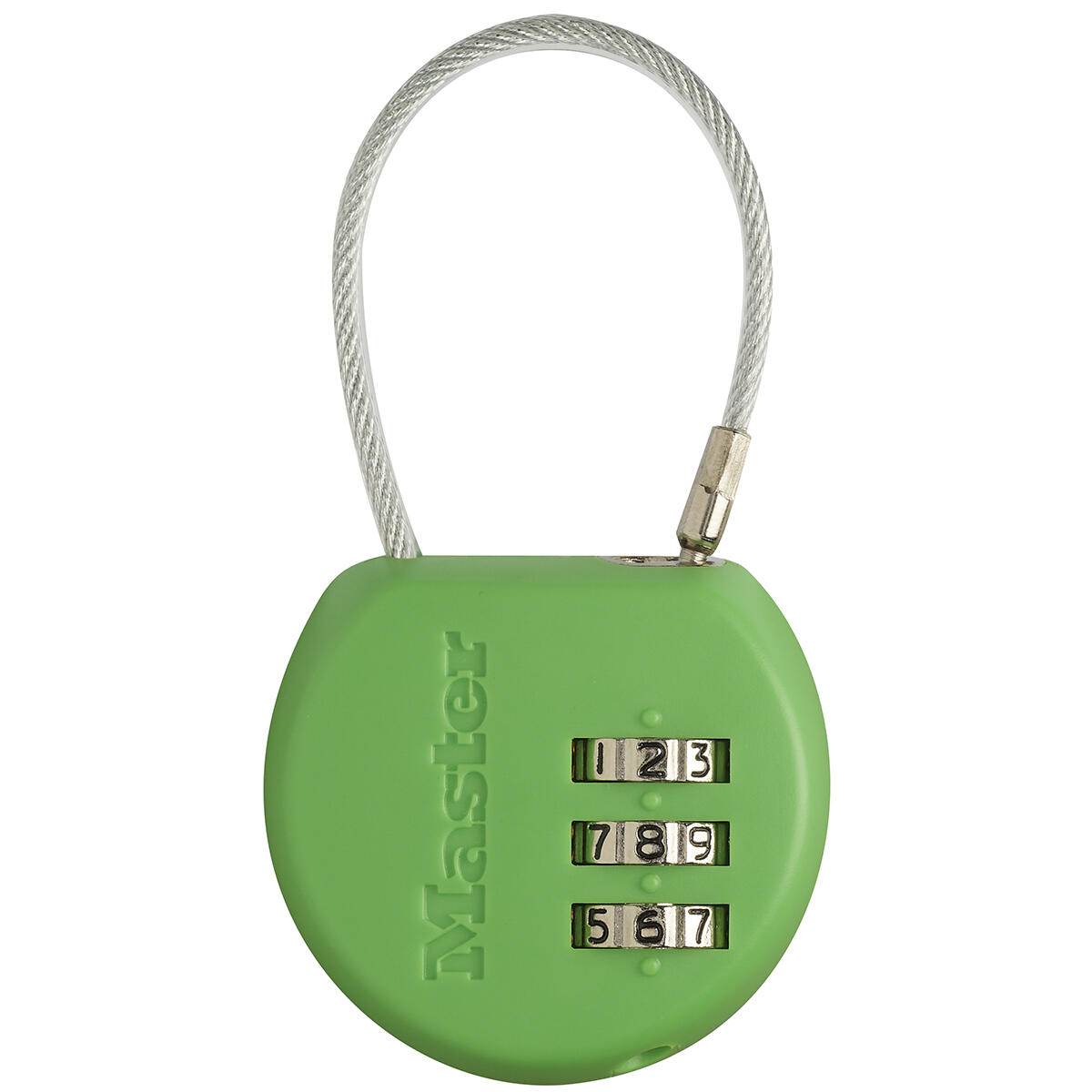 Kłódka na szyfr Master Lock 4671EURDCOL z przywieszką z adresem