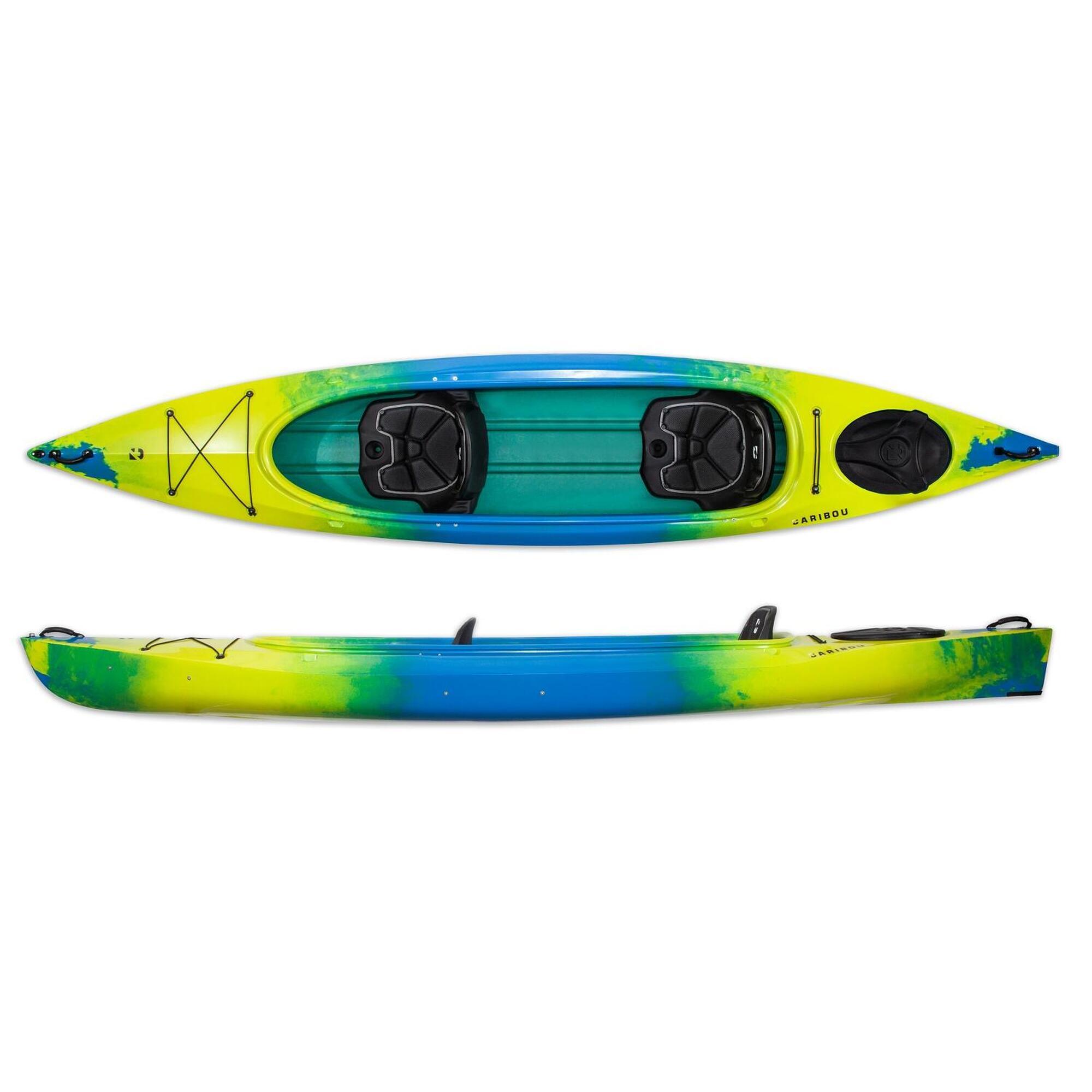 Kajak dwuosobowy do pływania Kayak Zone Caribou Adventure Lux z lukiem