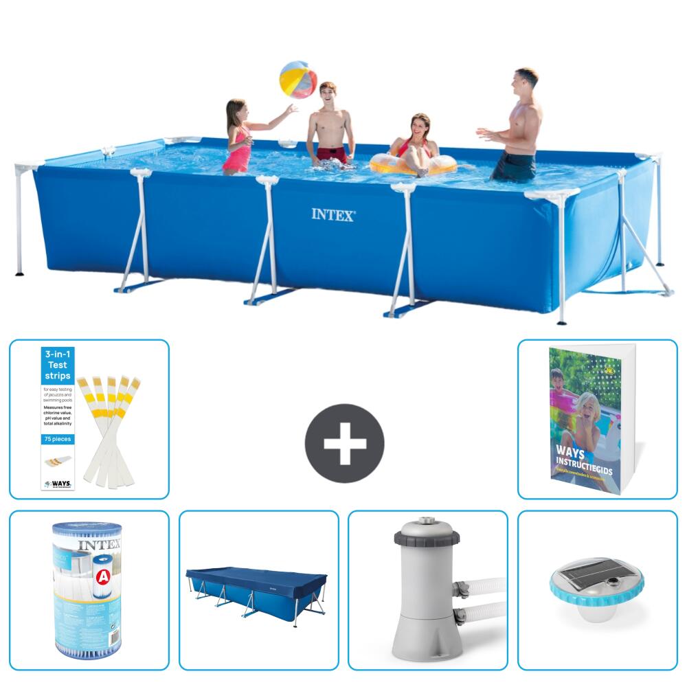 INTEX Basen ze stelażem Prostokątny - 450x220x84 cm - 7-częściowy S100