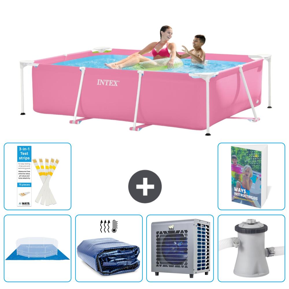 INTEX Basen ze stelażem Prostokątny - 220x150x60 cm - 7-częściowy S124