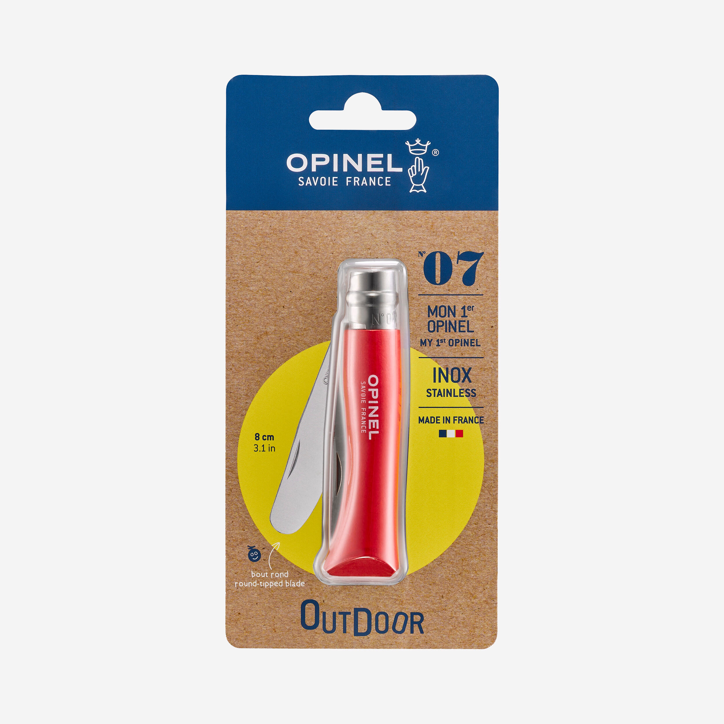 Nóż Outdoor dla dzieci Opinel n°8 z okrągłą końcówką