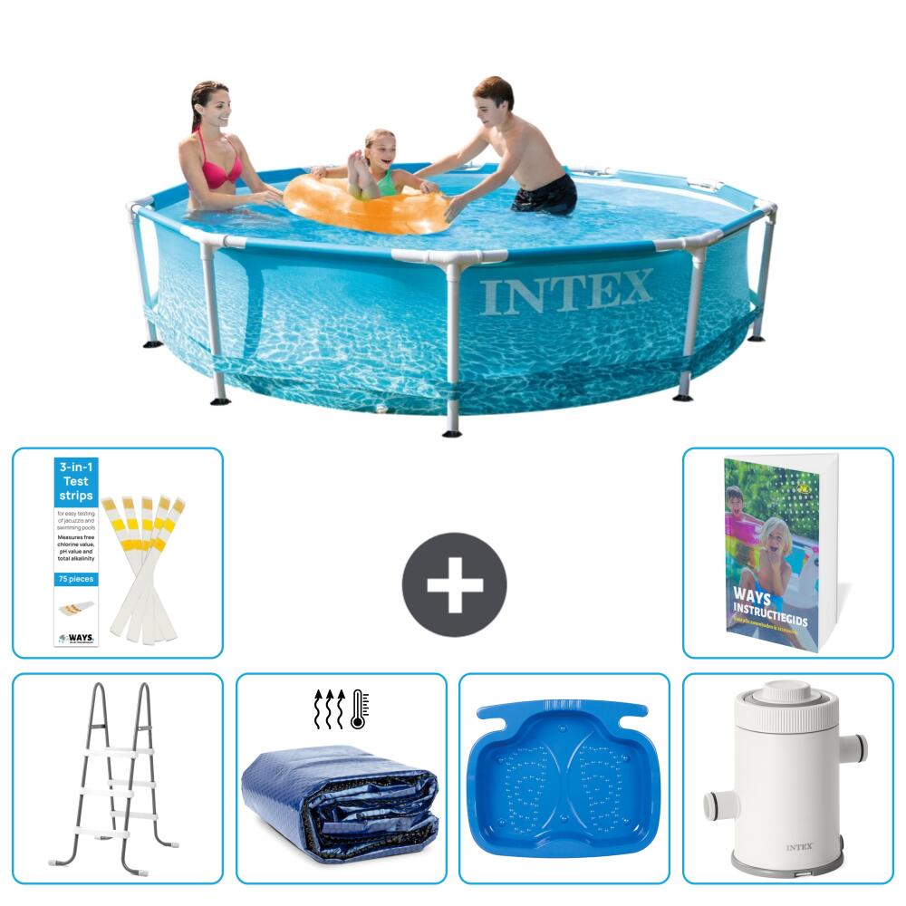 INTEX Basen ze stelażem Okrągły - 305x76 cm - 7-częściowy S144