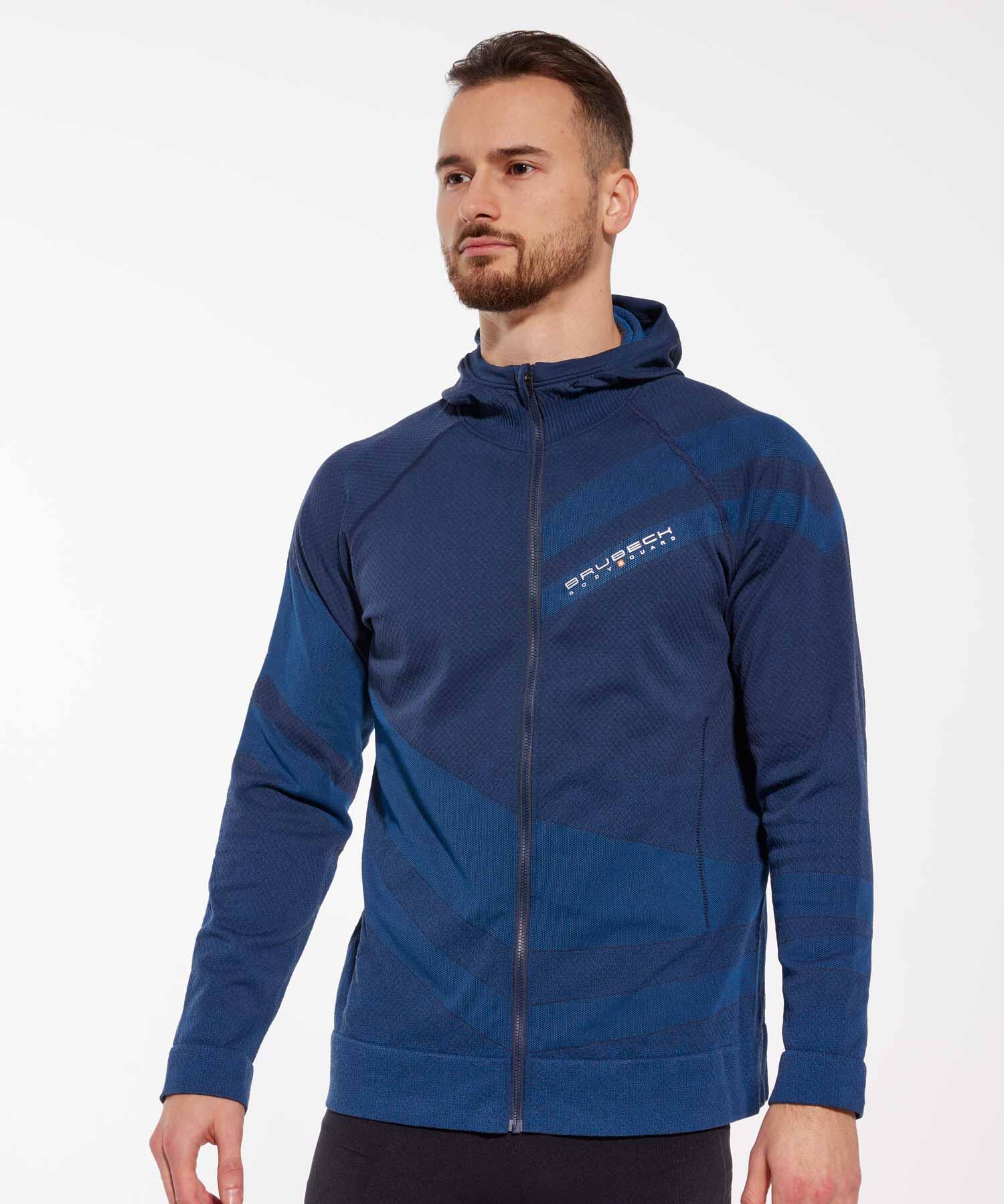 Bluza męska wełniana z kapturem Brubeck THERMO WOOL by Pustelnik