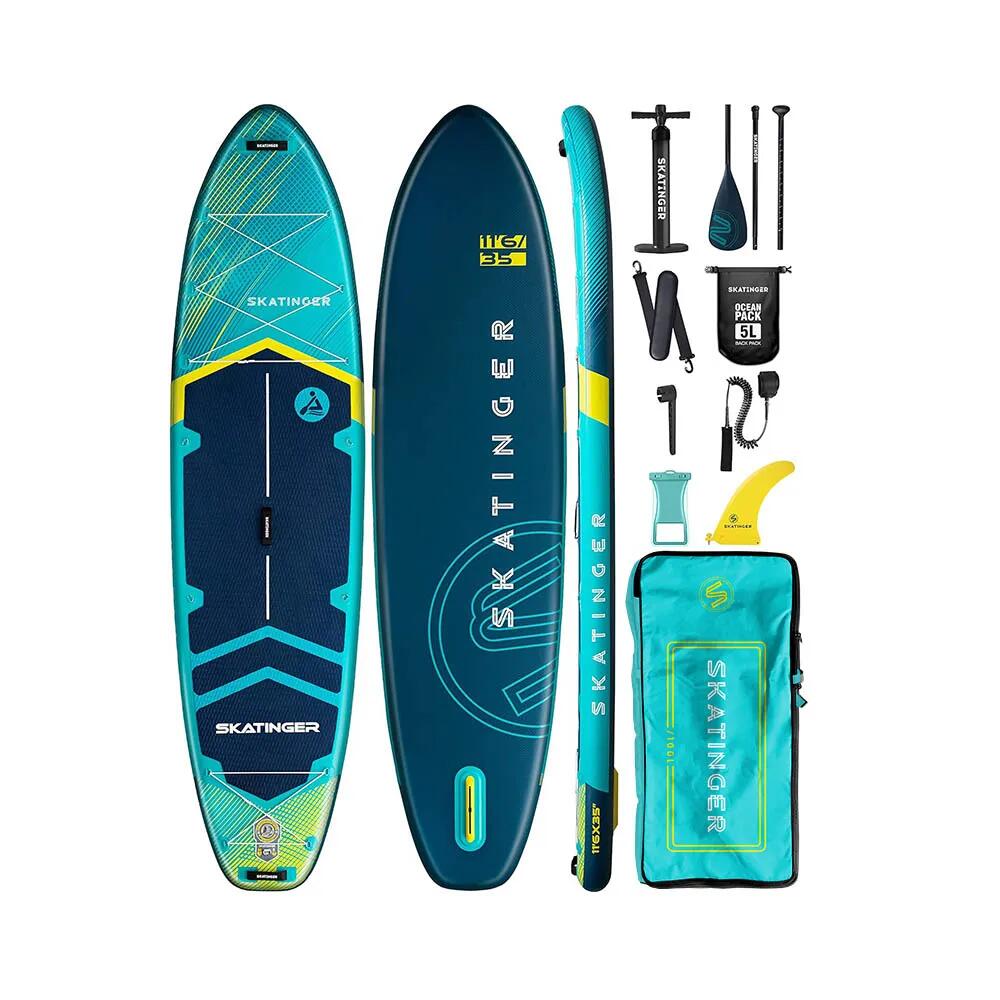 Deska SUP SKATINGER Prana Meteor Blue 350x89x15 cm (11'6'') yoga, akcesoria