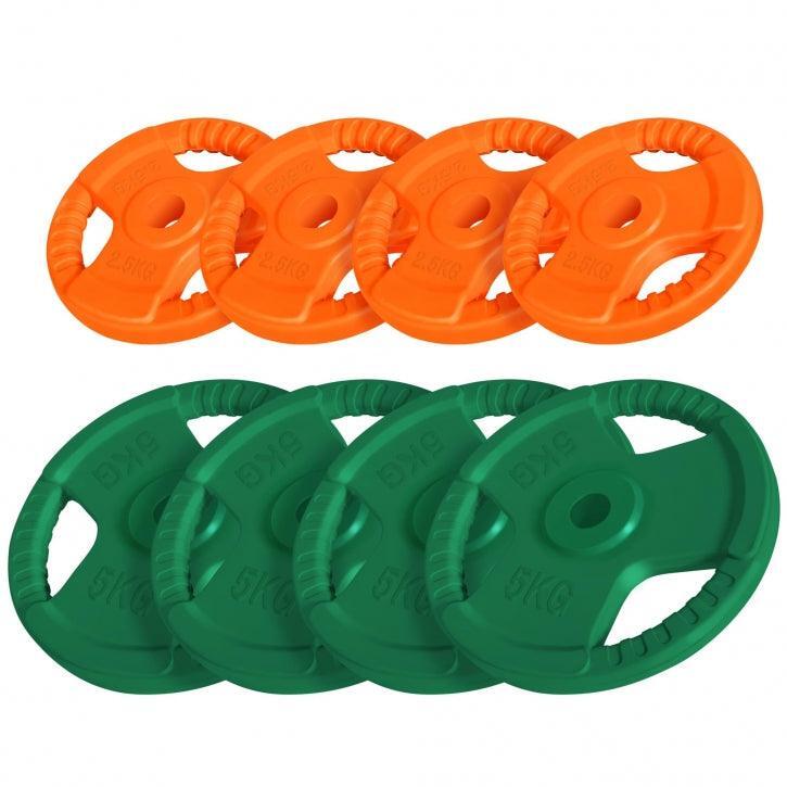 Obciążenia treningowe Gorilla Sports Gripper 4x2,5kg, 4x5kg