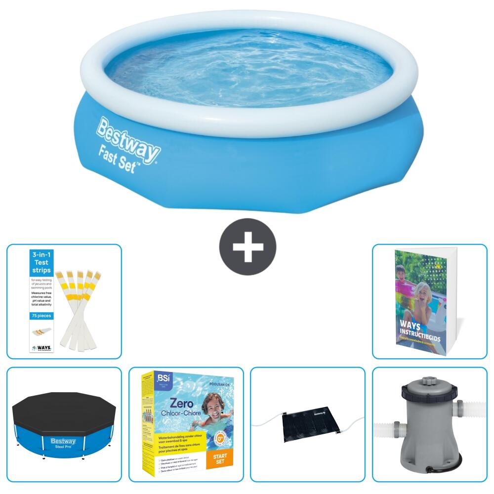BESTWAY Basen Fast Set Okrągły - 305x76 cm - 7-częściowy S60