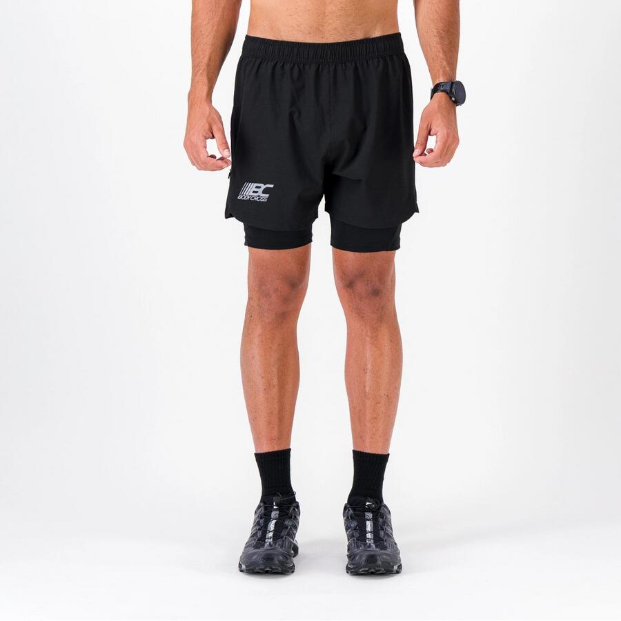 Short/Spodenki Męskie Trail-Running ZIPRUN SHORT 3 IN 1