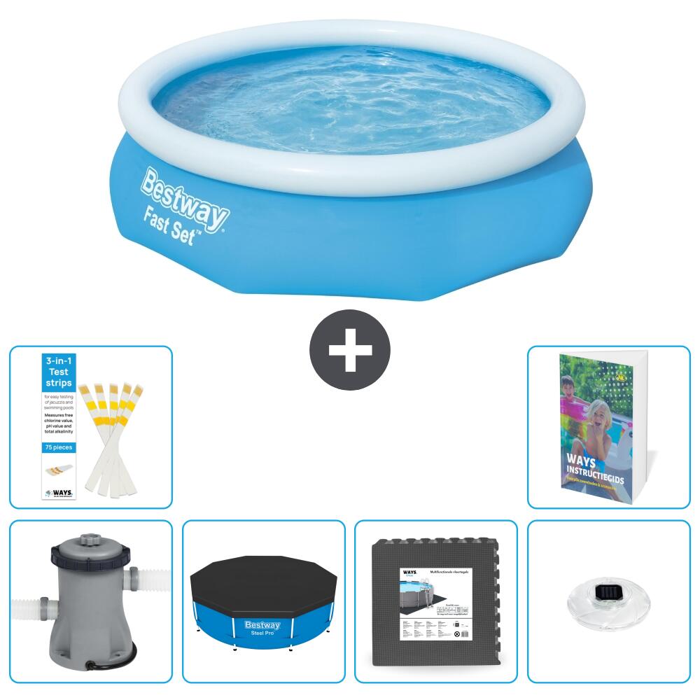 BESTWAY Basen Fast Set Okrągły - 305x76 cm - 7-częściowy S312
