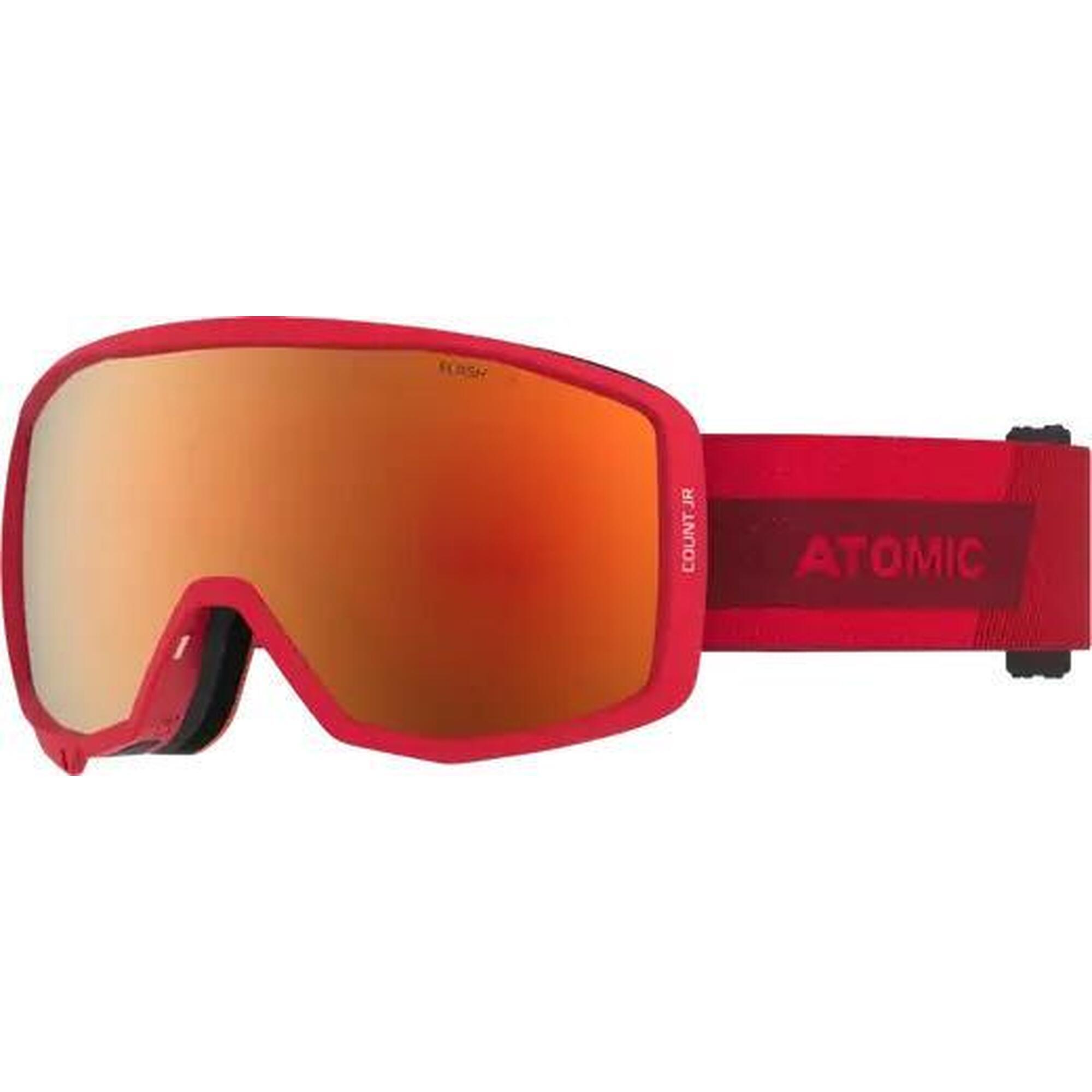 Sporty zimowe Gogle Atomic Count Junior Spherical Gogle Narciarskie - Czerwony