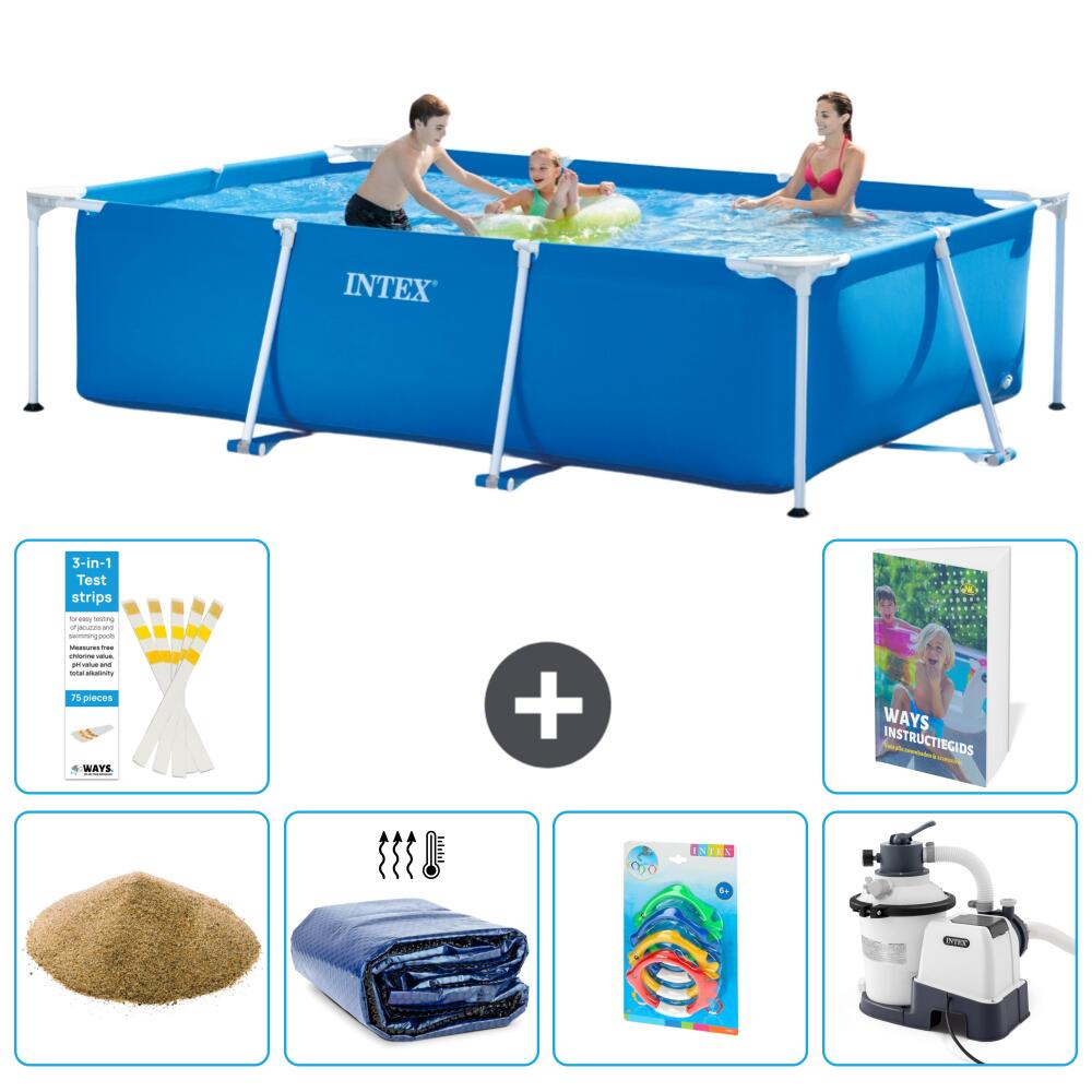 INTEX Basen ze stelażem Prostokątny - 300x200x75 cm - 7-częściowy S36