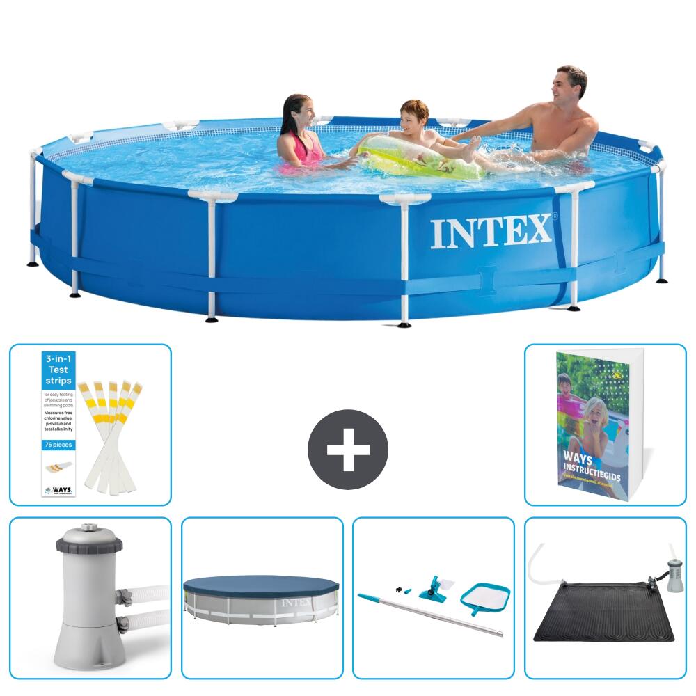 INTEX Basen ze stelażem Okrągły - 366x76 cm - 7-częściowy S241