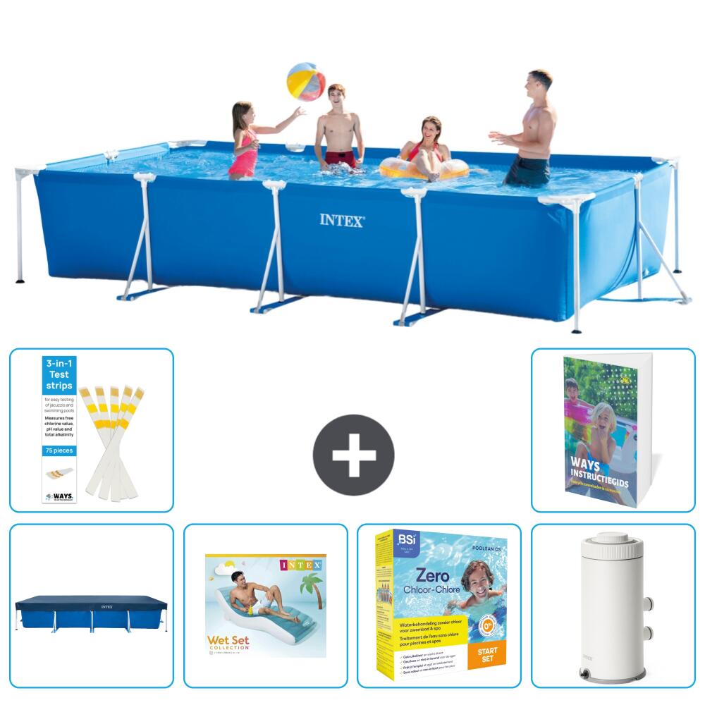 INTEX Basen ze stelażem Prostokątny - 450x220x84 cm - 7-częściowy S135