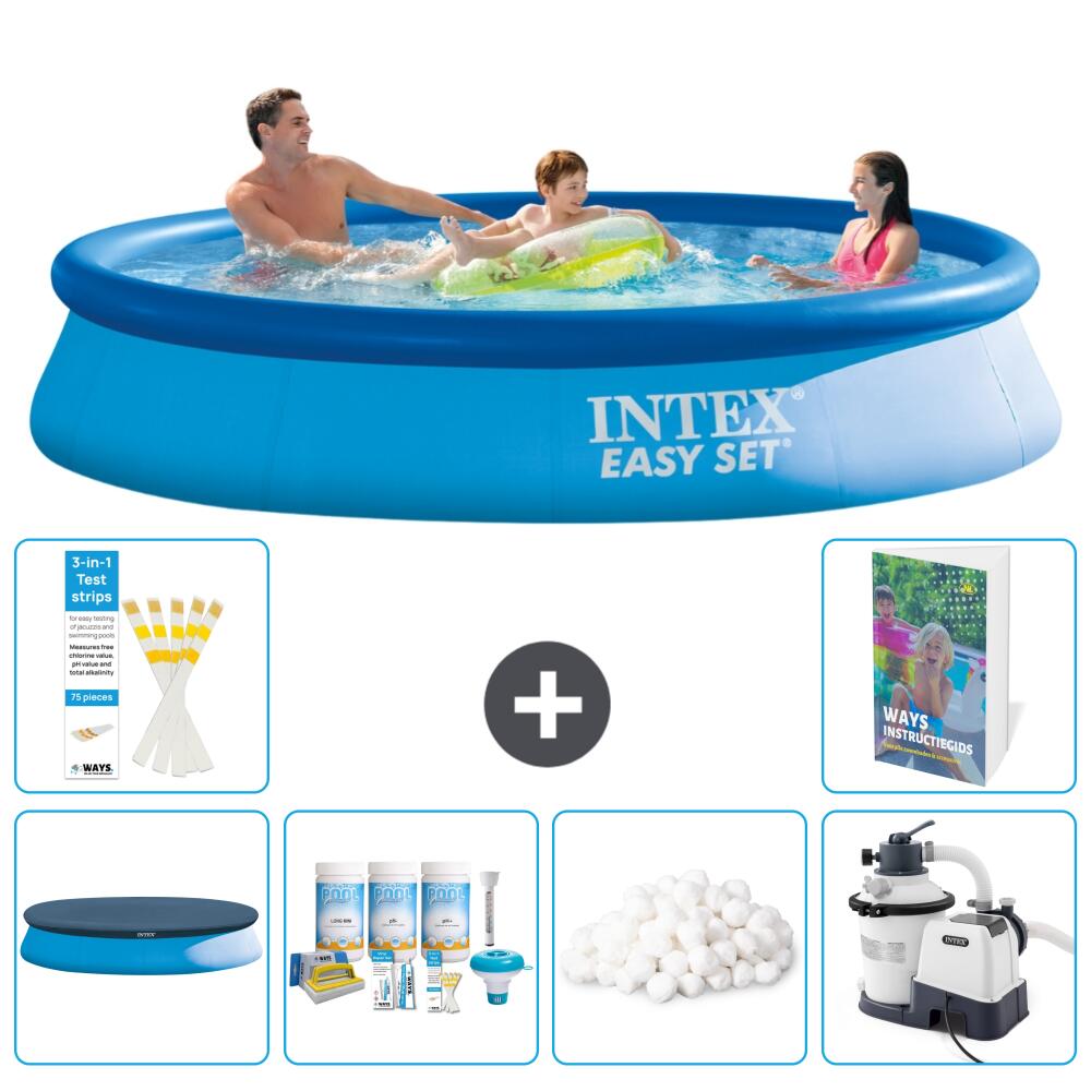 INTEX Basen Easy Set Okrągły - 366x76 cm - 7-częściowy S15