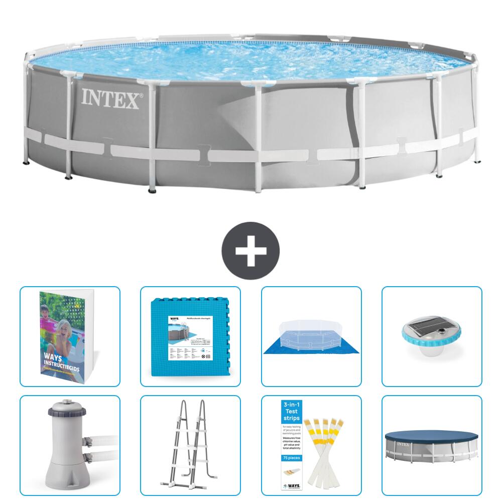 INTEX Basen Prism Frame Okrągły - 427x107 cm - 9-częściowy S674
