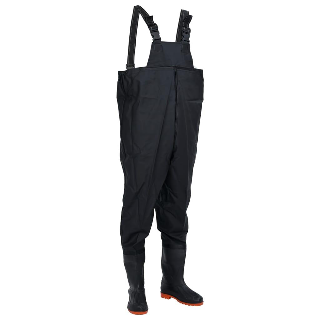 VidaXL Waders z wbudowanymi butami rozmiar 43 czarny