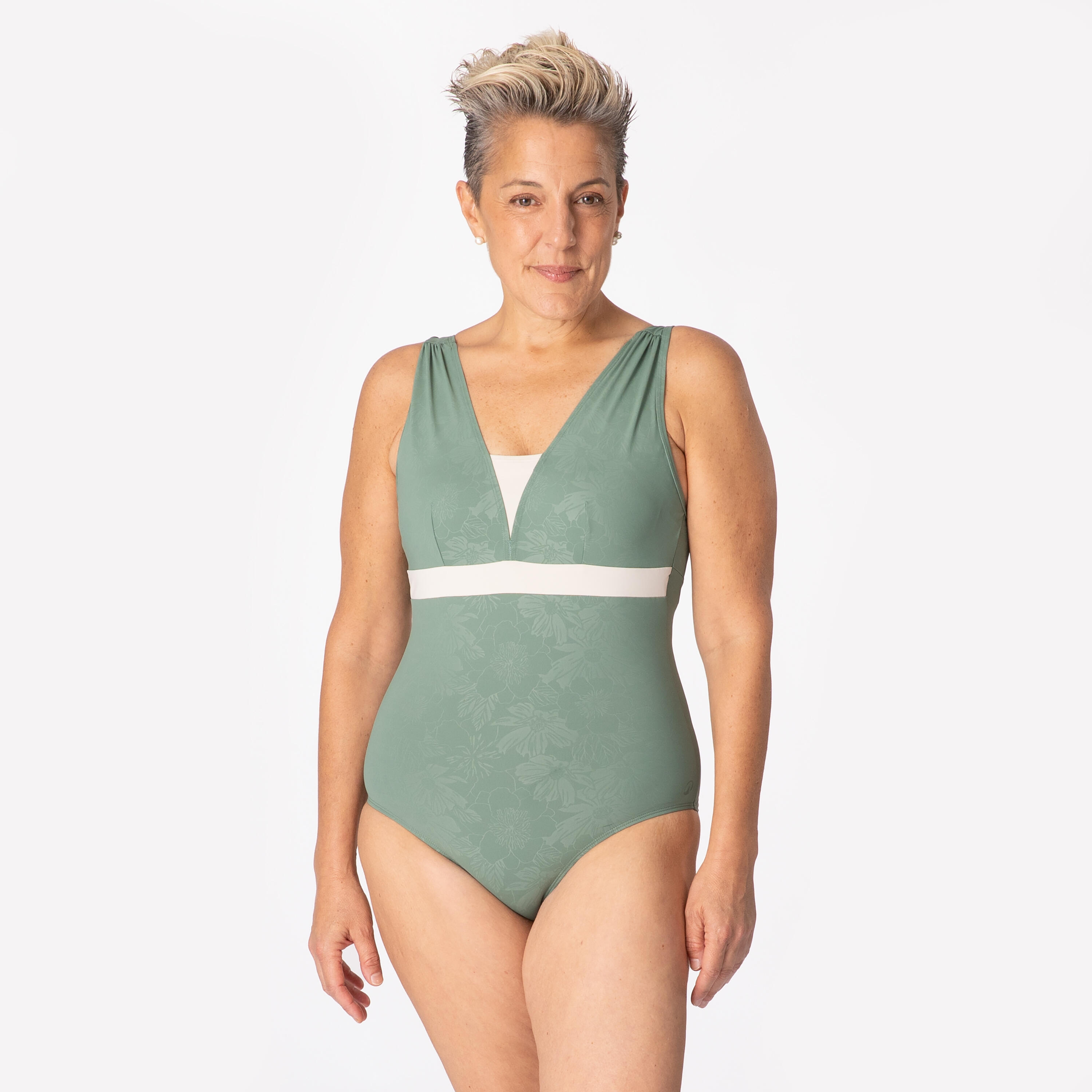 Strój jednoczęściowy damski Decathlon Aquakokoon kompatybilny z protezą piersi