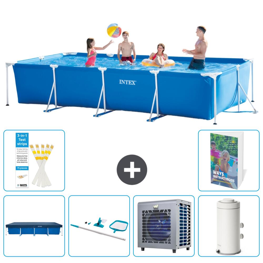 INTEX Basen ze stelażem Prostokątny - 450x220x84 cm - 7-częściowy S122