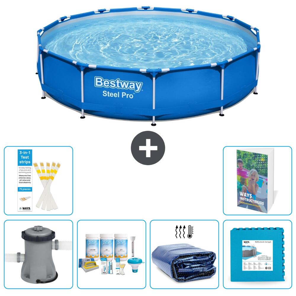 BESTWAY Basen Steel Pro Okrągły - 305x76 cm - 7-częściowy S188
