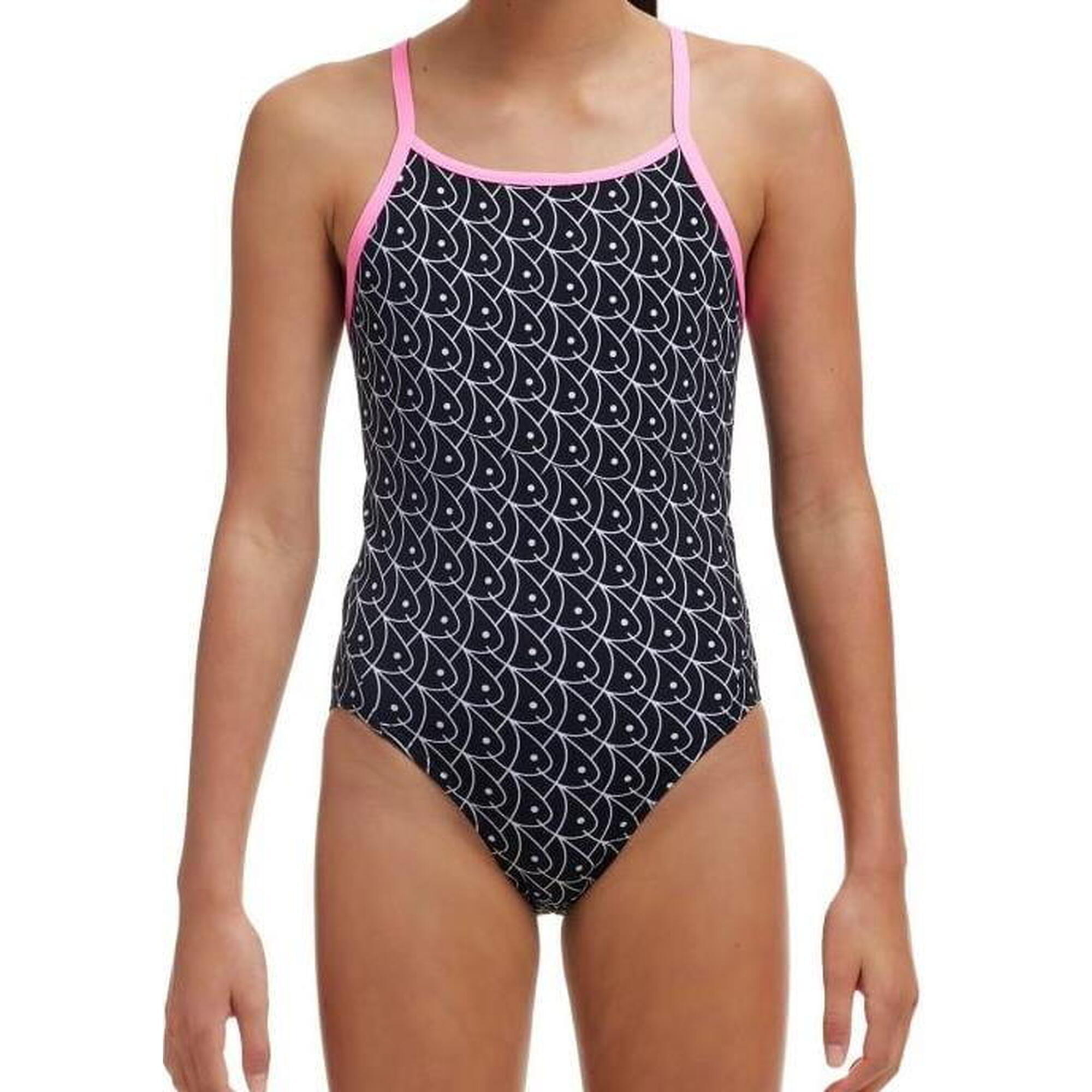 Strój kąpielowy jednoczęściowy FUNKITA Summer Fish - dziewczęcy