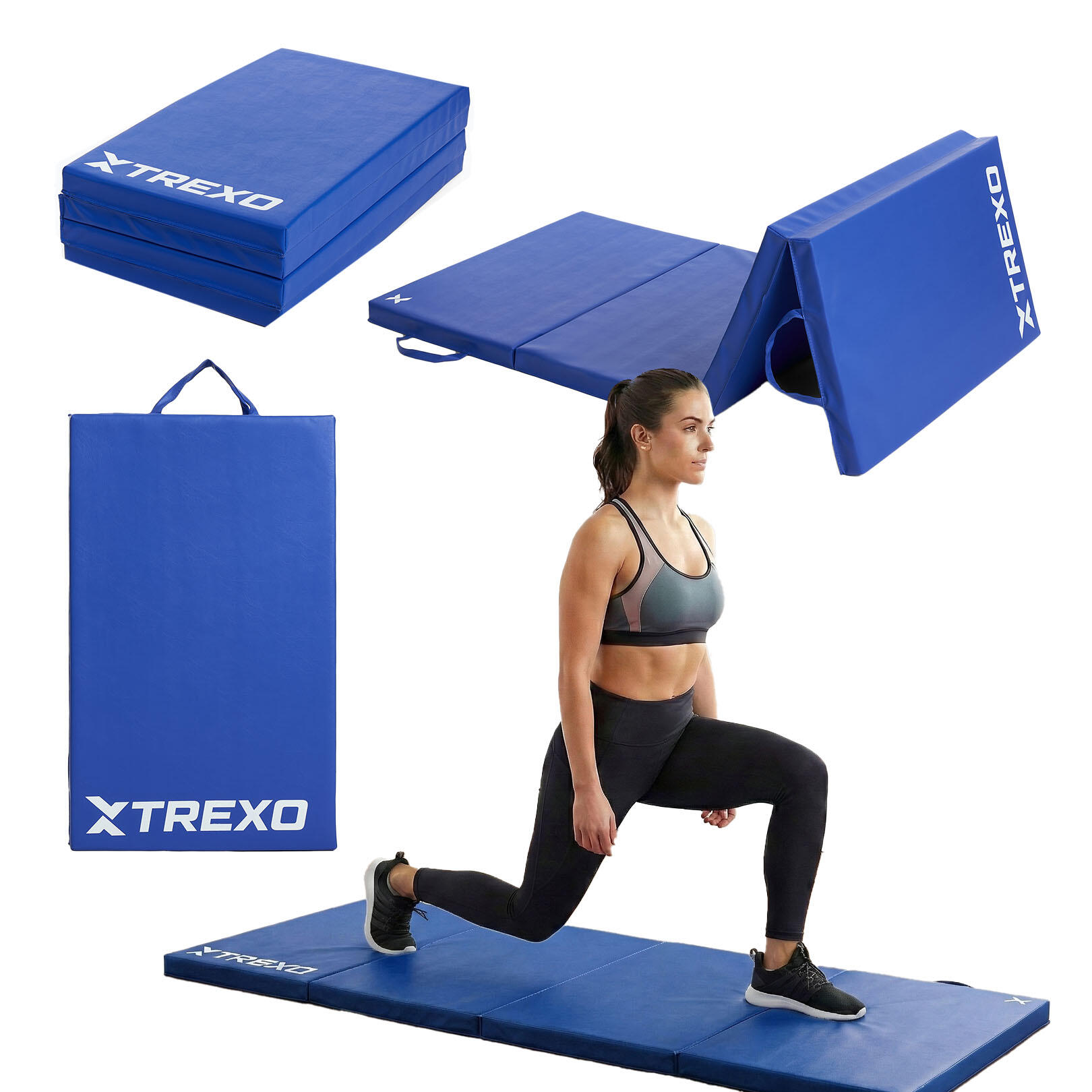 Materac gimnastyczny XTREXO składany 195 x 80 x 5 cm