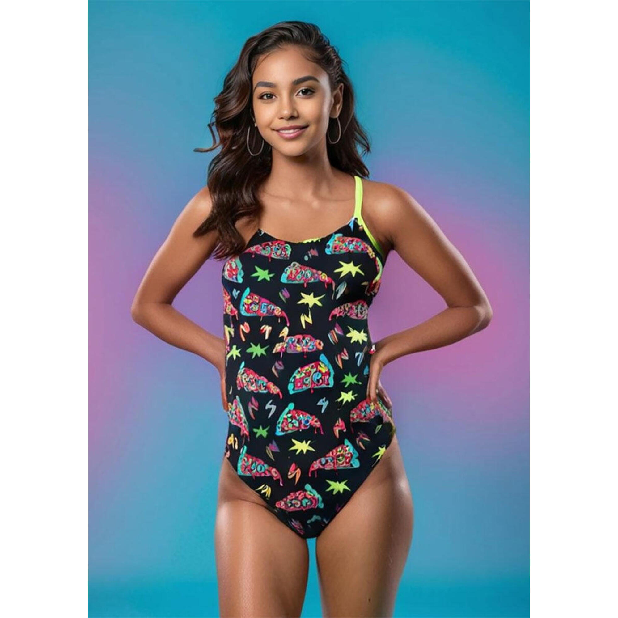 Strój Kąpielowy Turbo Space Pizza – Żółty  Rozmiar 28