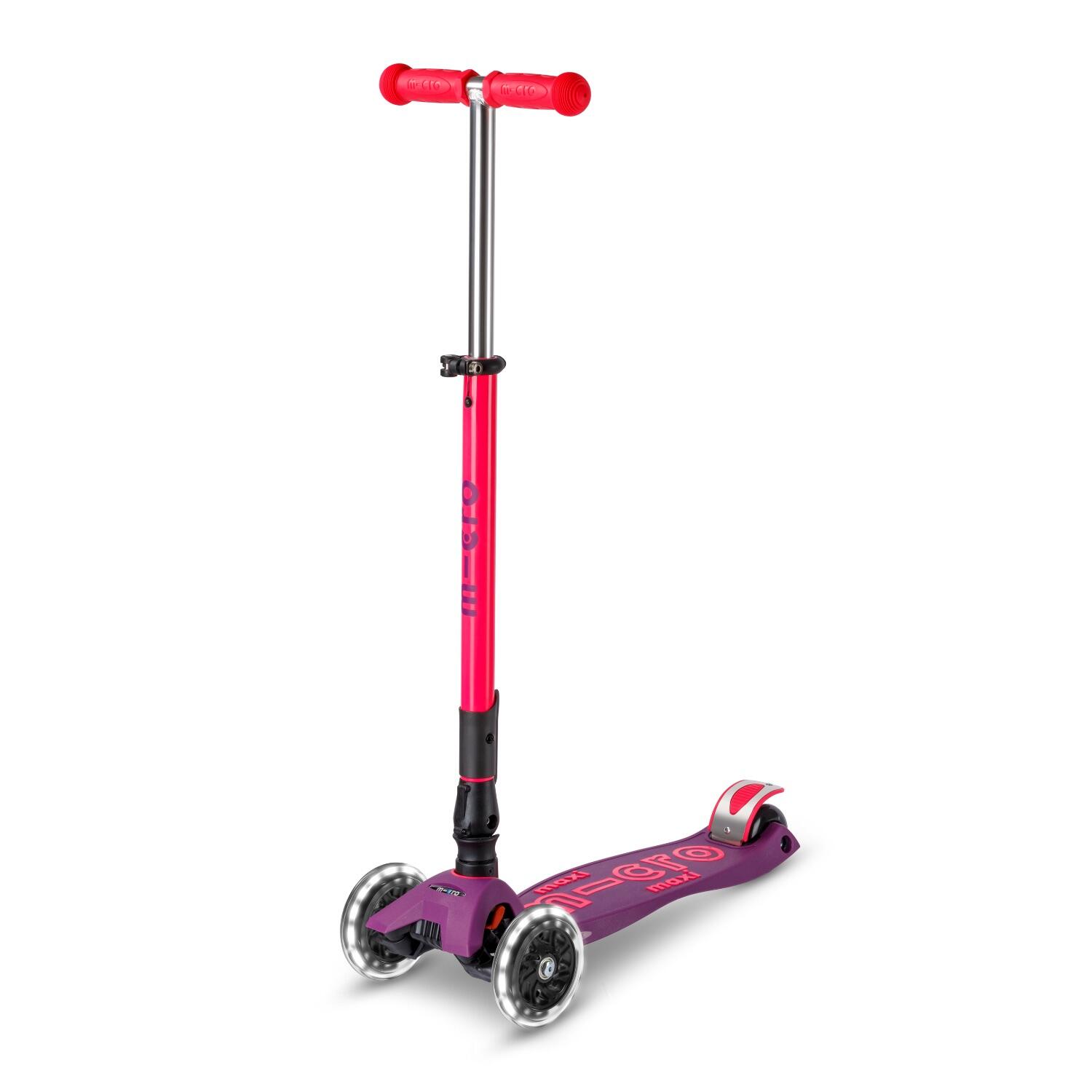 Micro Maxi Deluxe składana Neon LED - różowa
