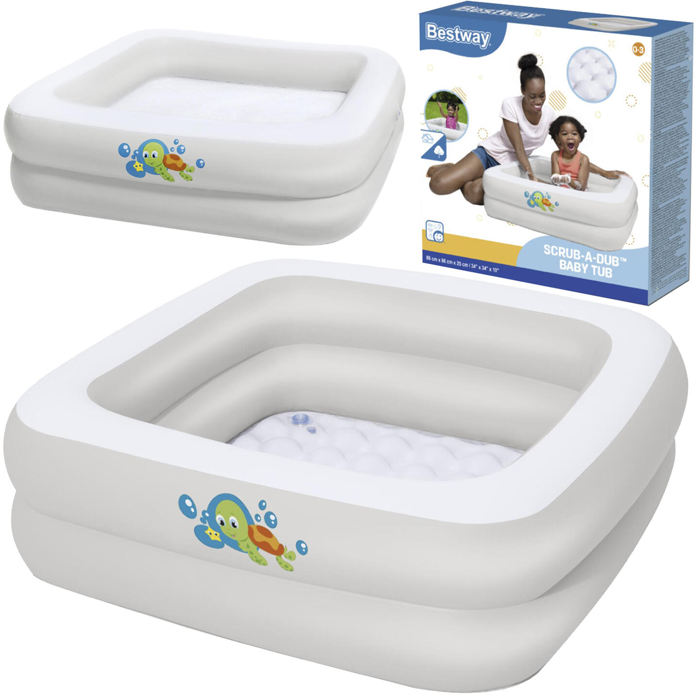 Basen Dmuchany dla Dzieci BESTWAY 86x86x25cm