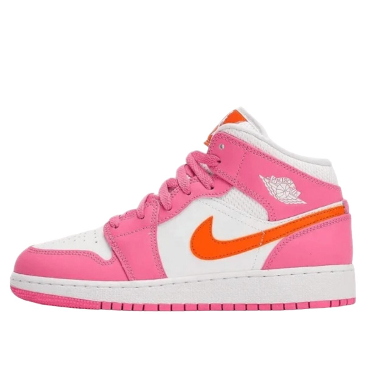 Buty do chodzenia dla dorosłych Air Jordan 1 Mid Pinksicle Safety Orange