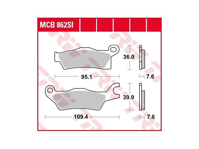 TRW-LUCAS klocki hamulcowe MCB 862, spiekany metal