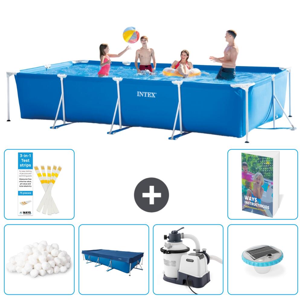 INTEX Basen ze stelażem Prostokątny - 450x220x84 cm - 7-częściowy S105
