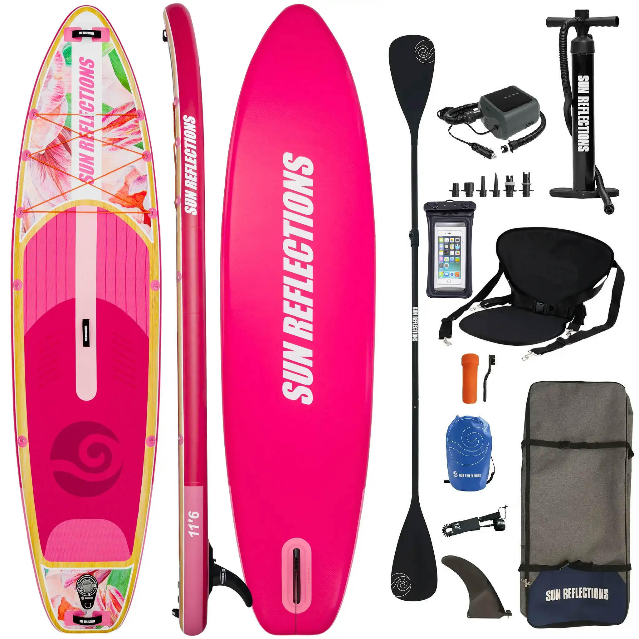 Deska Sup Pompowana Sun Reflections L 11'6 Combo Soft Blush + Pompka PBG 6