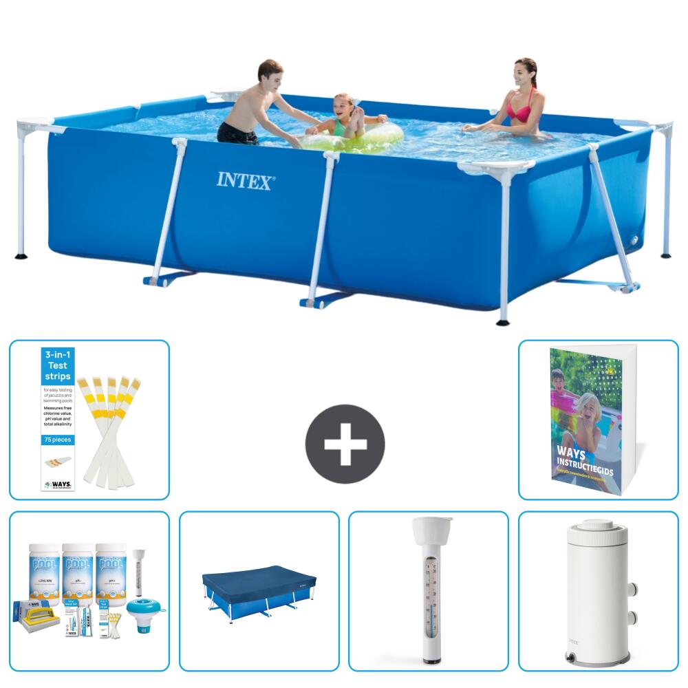 INTEX Basen ze stelażem Prostokątny - 300x200x75 cm - 7-częściowy S63