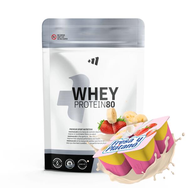Białko serwatkowe 80 - 500g Truskawka Banan MASMUSCULO