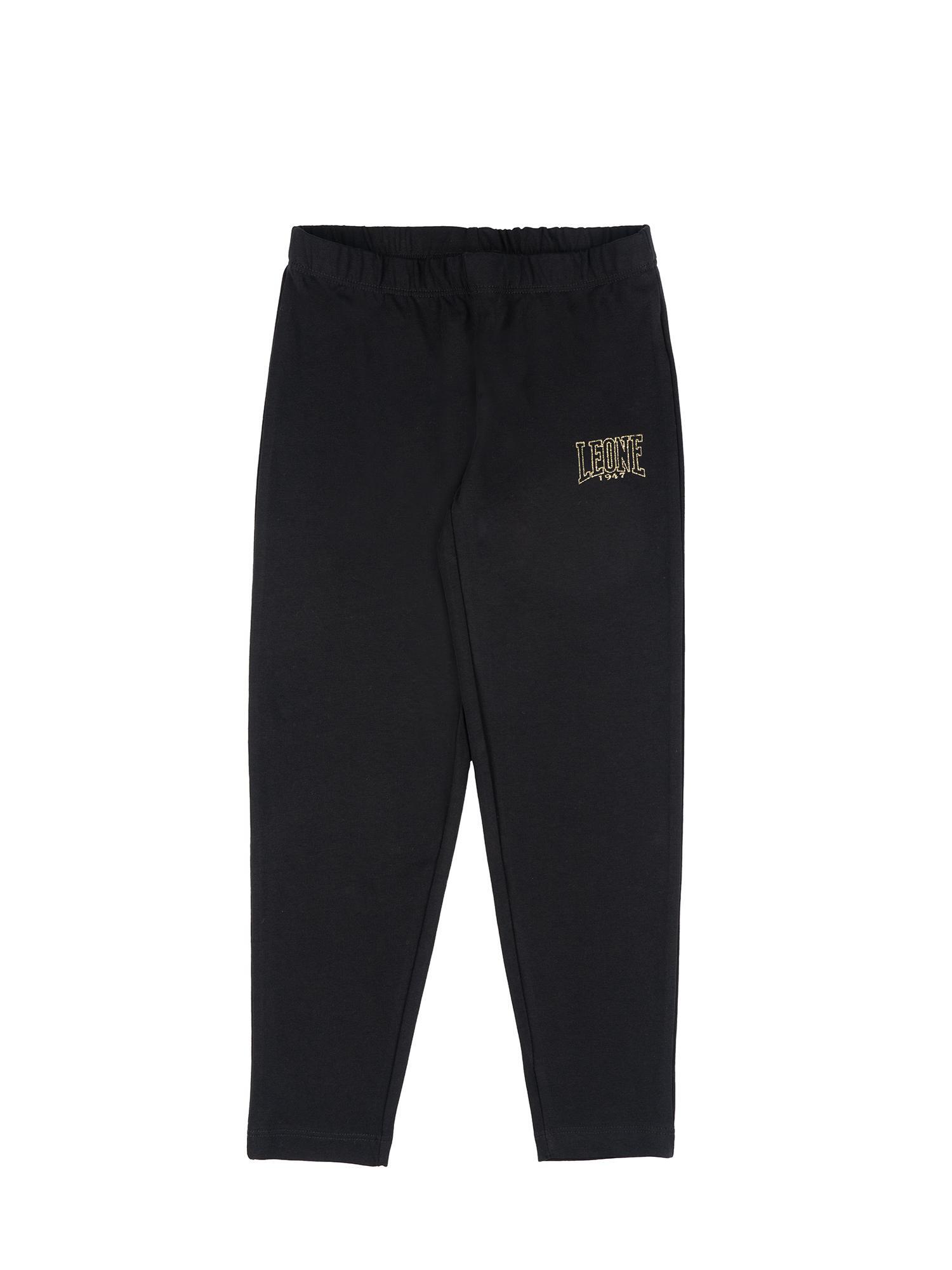 Legginsy Leone 1947 Goldfarbene ze stretchem Baumwolle für Mädchen