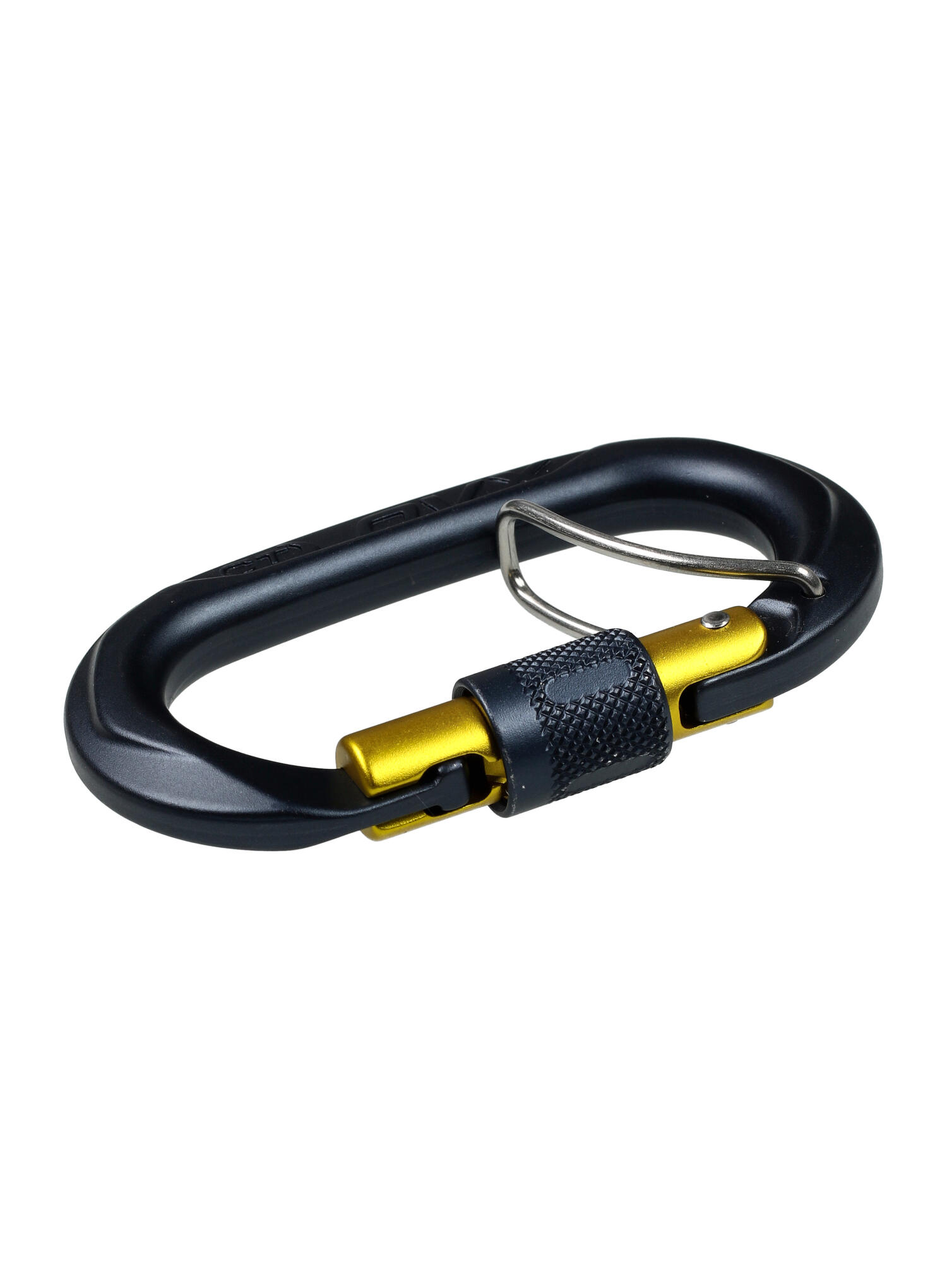 Karabinek zakręcany Climbing Technology OVX SGL - anthracite/mustard