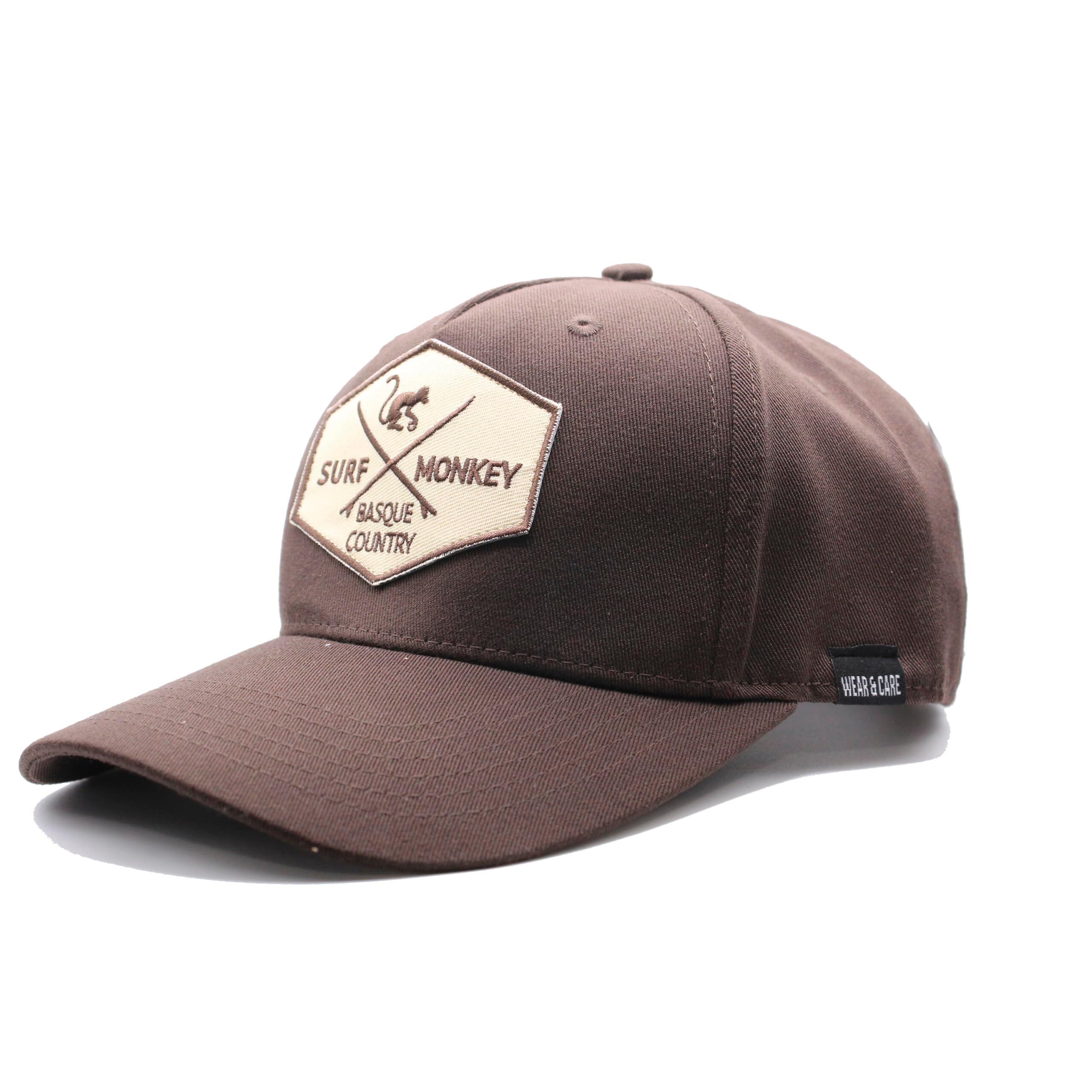 Czapka trucker –5 paneli –poliester z recyklingu /dla dorosłych (brązowy)