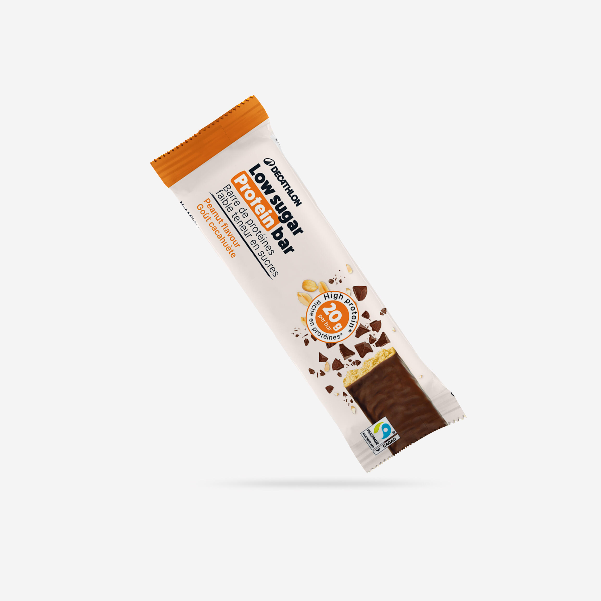 Baton proteinowy niskocukrowy, orzeszki ziemne w czekoladzie deserowej x1