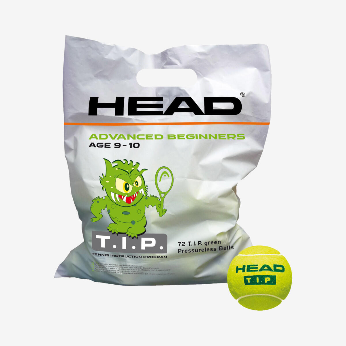 Piłki tenisowe 72 HEAD T.I.P. Green