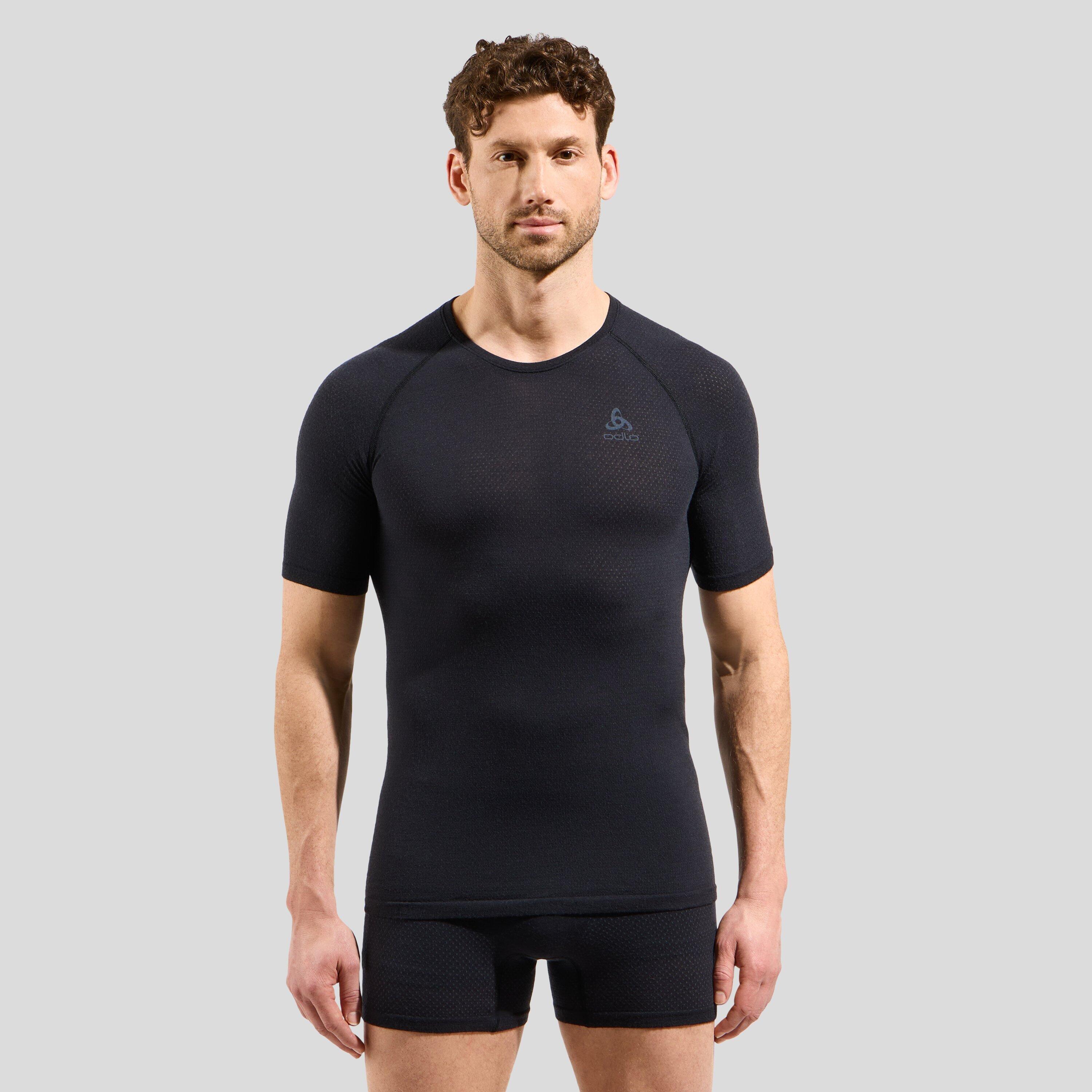 Koszulka termoaktywna męska Odlo Merino PW 140 Seamless BL Top Crew Neck SS