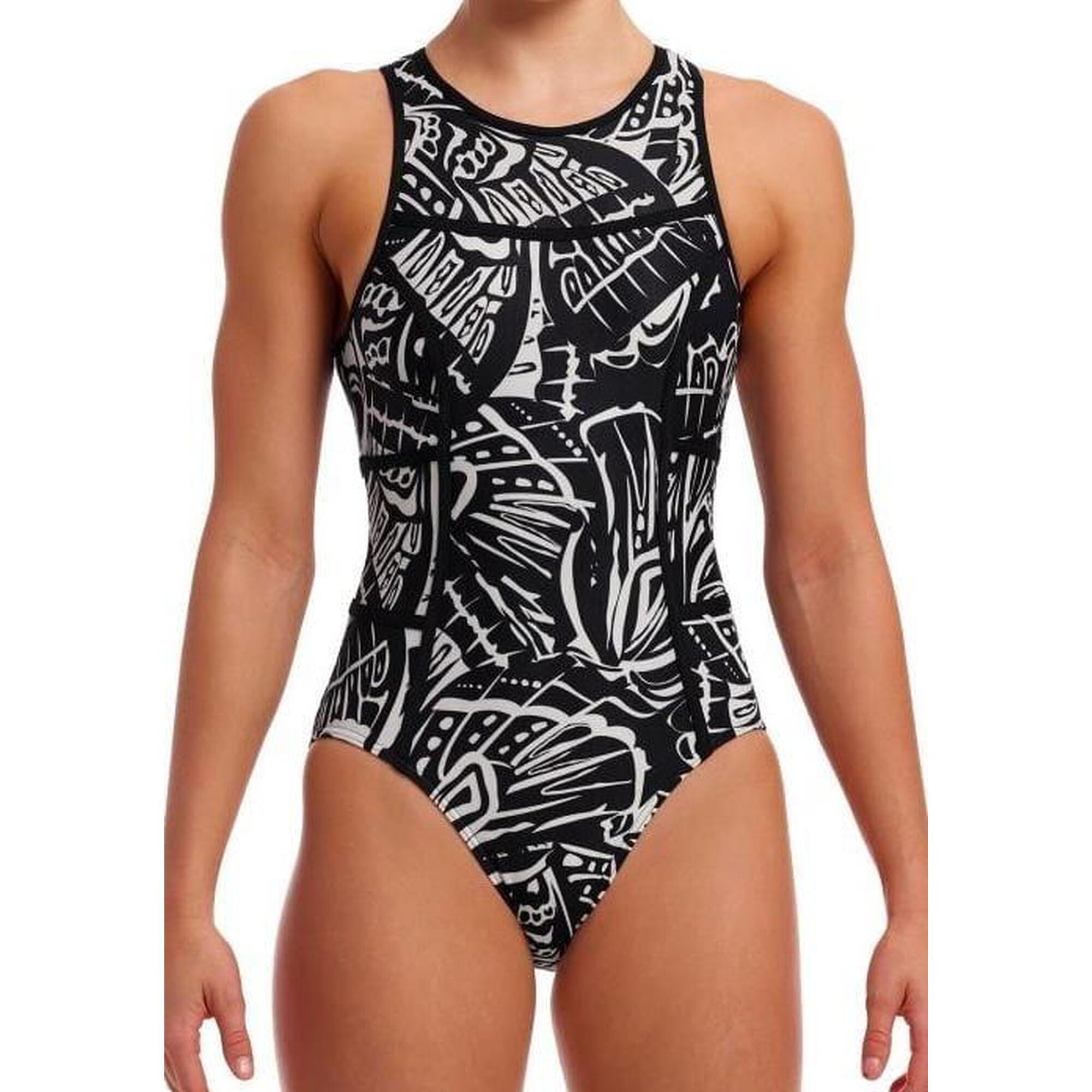 Strój pływacki Funkita Night Flyer Hi Flyer zapinany na suwak