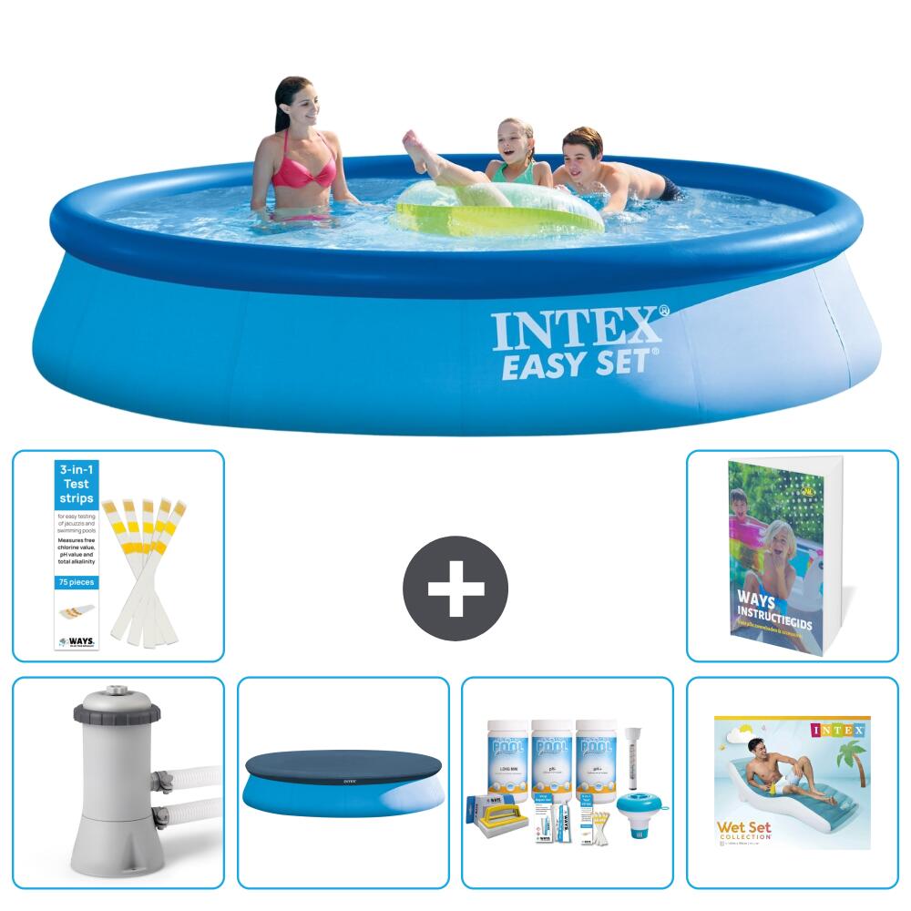 INTEX Basen Easy Set Okrągły - 396x84 cm - 7-częściowy S335