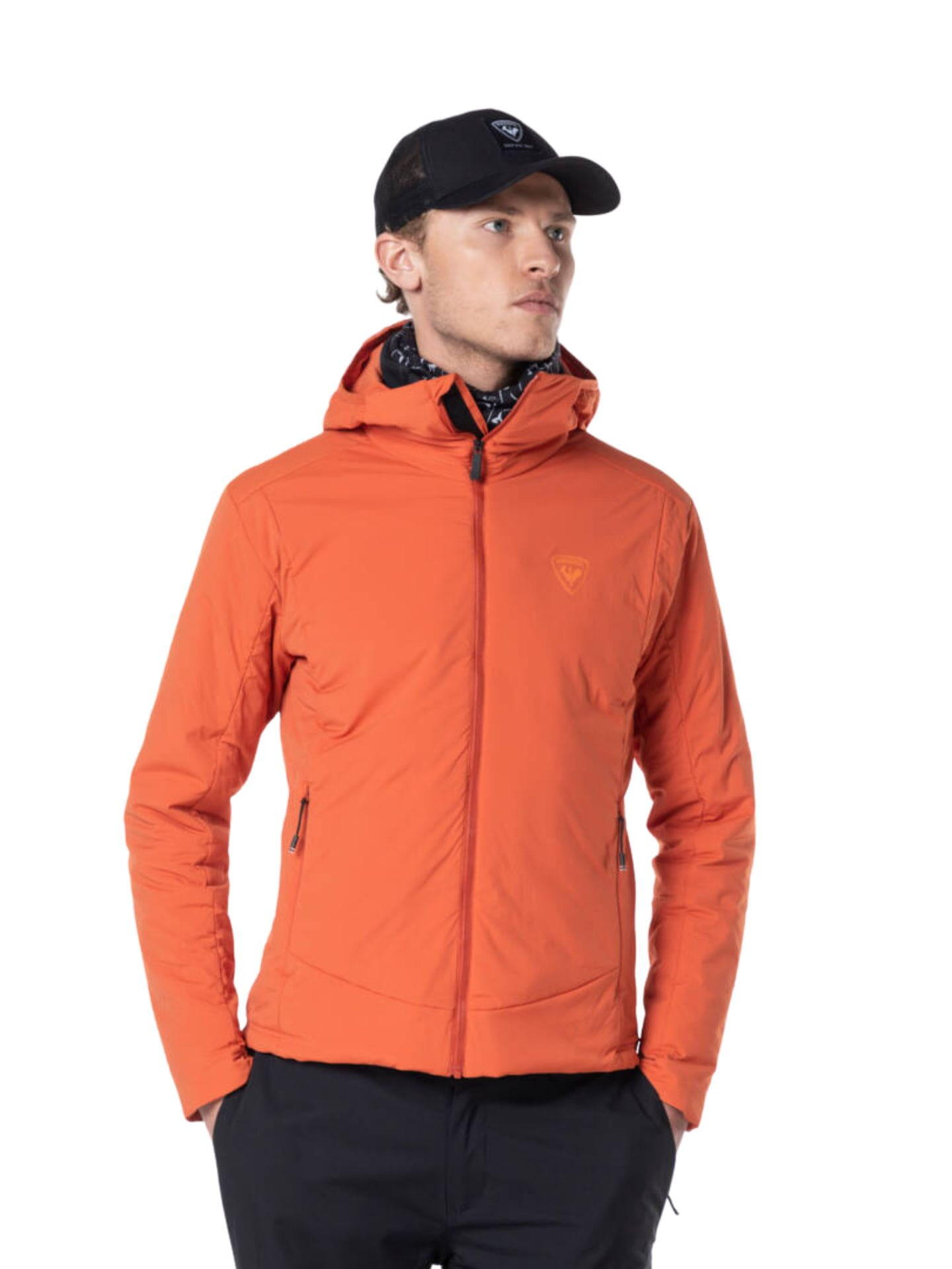 Kurtka narciarska Rossignol męska Opside Hoodie JKT pomarańczowa