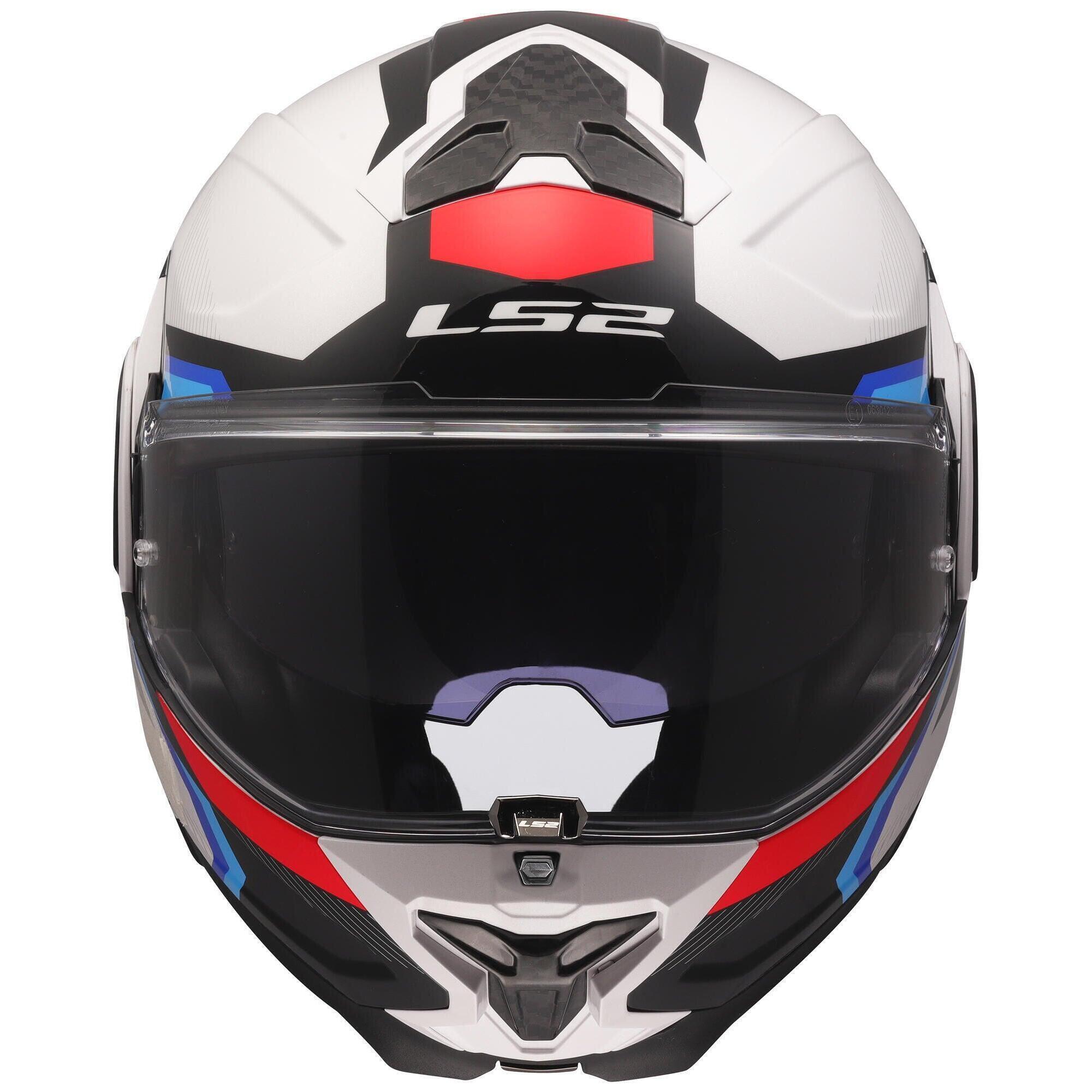 Kask modułowy LS2 FF910 Advant II Triple XL biały/niebieski/czerwony