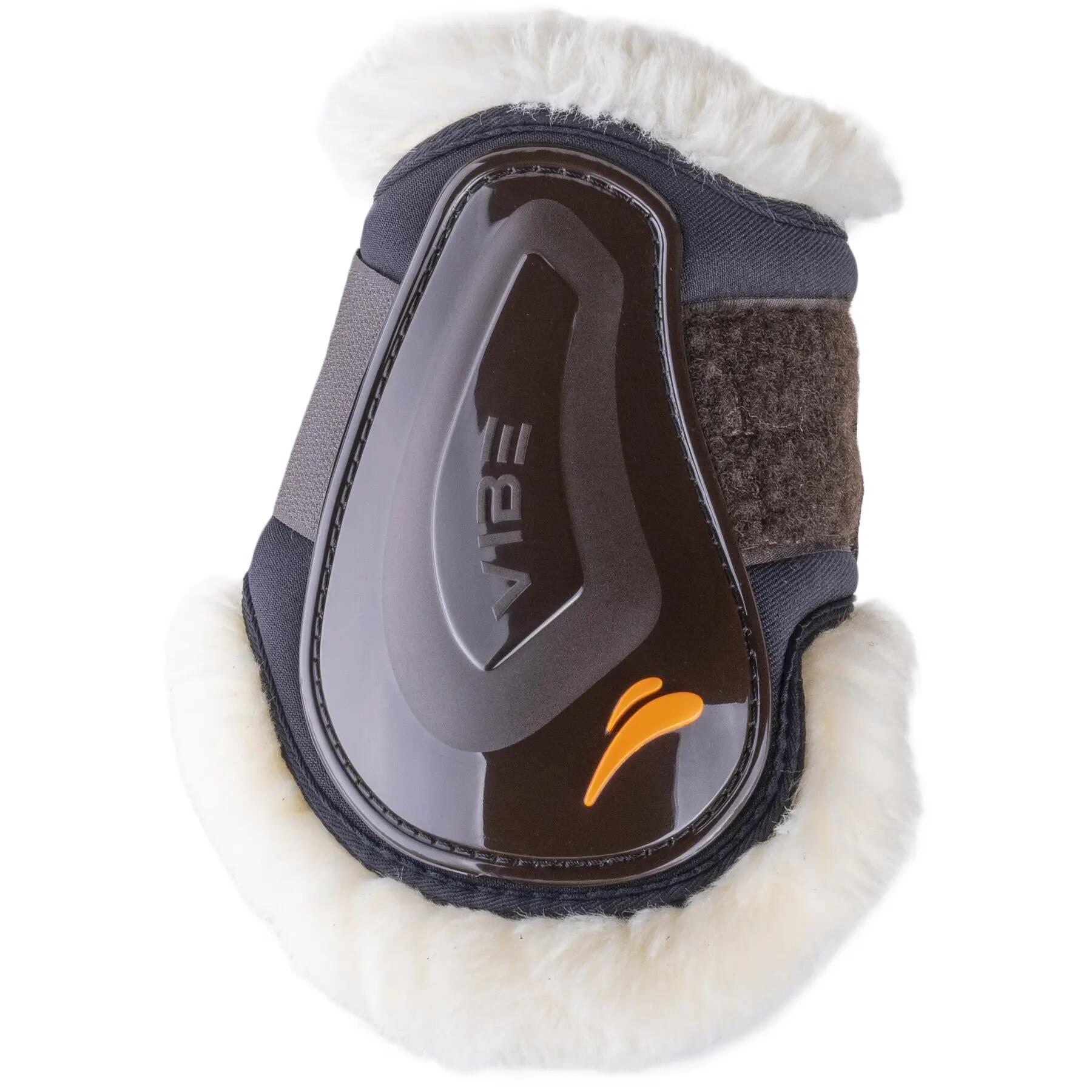 Otwarte ochraniacze tylne dla konia z rzepem eQuick Vibe Fluffy