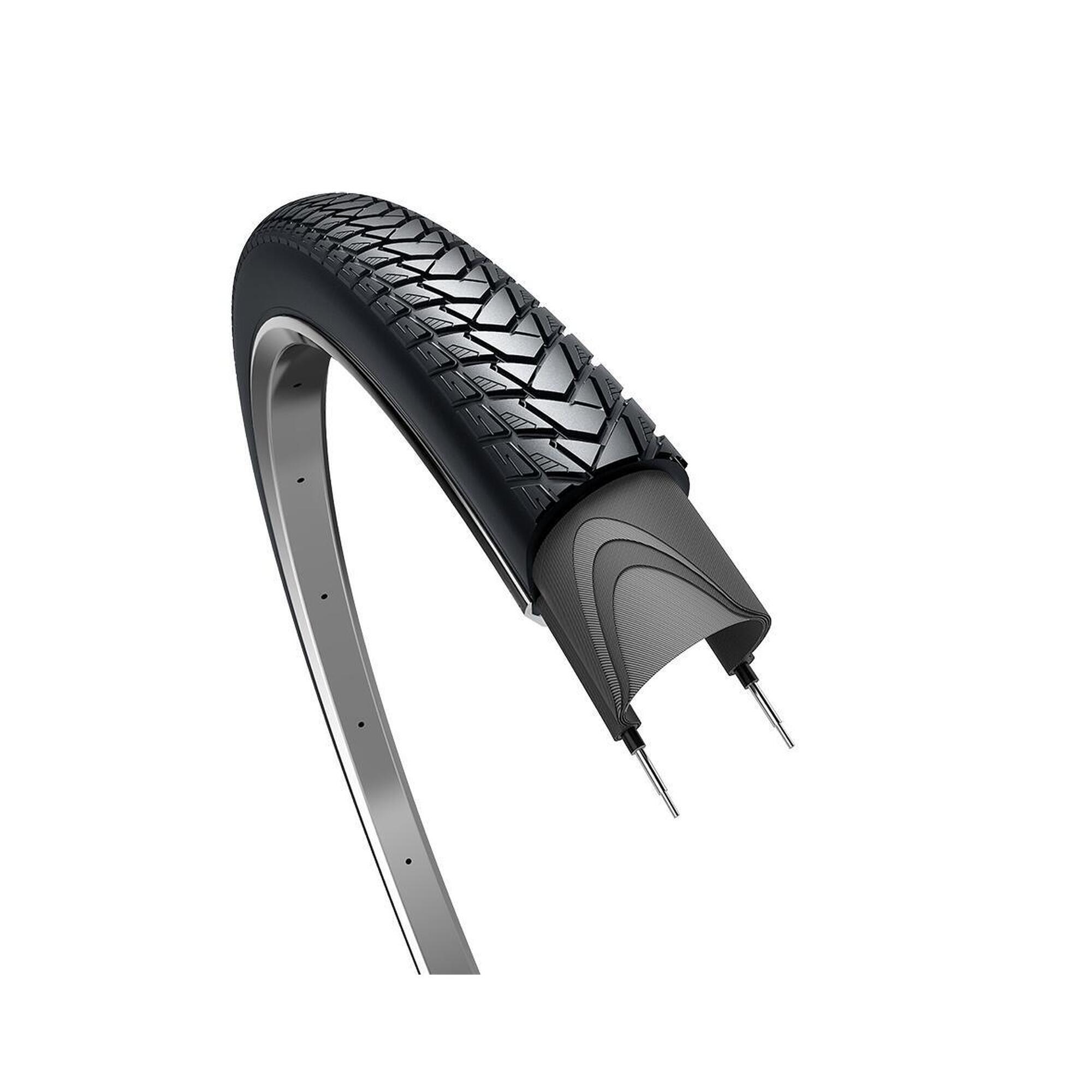 Opona Traveller Basic 28 X 1 40 / 37-622 - Czarna Z Odblaskiem