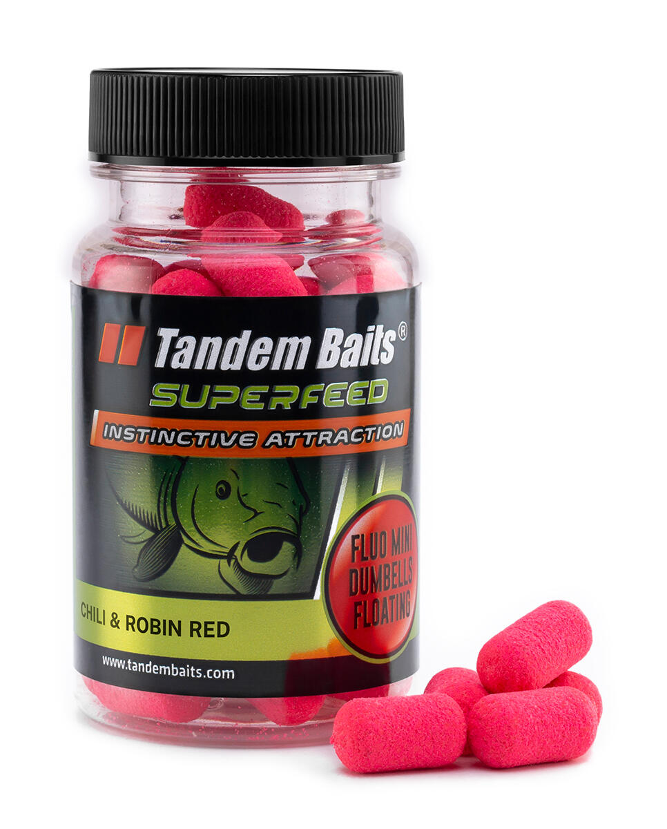 Pływające Mini Dumbells SuperFeed Fluo 30g Chili & Robin Red